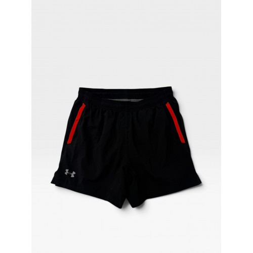 Under Armour Black Athletic Running Shorts with Red Details